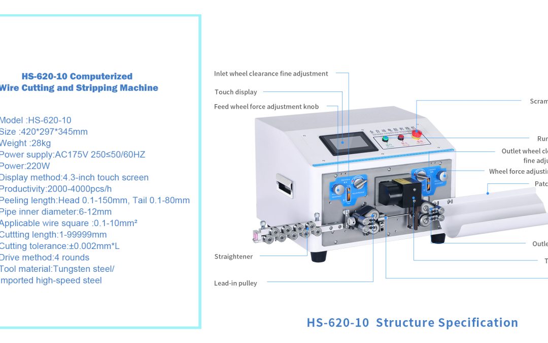 News 6 HS-620-10: The Ultimate Computerized Wire Cutting and Stripping Machine for 0.1 – 10 mm² Wires